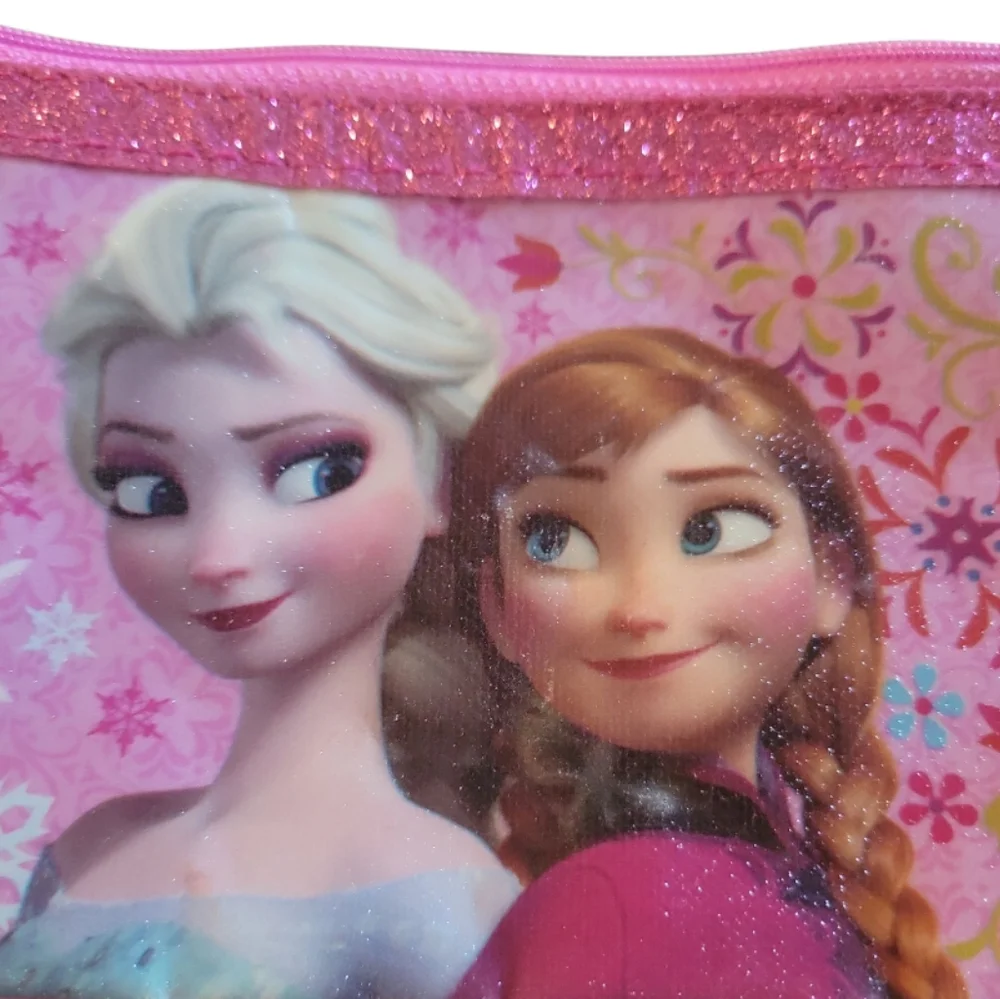 Frozen Girls Pink Purse Small Zipper Wristlet Elsa Anna Pink Disney Princess